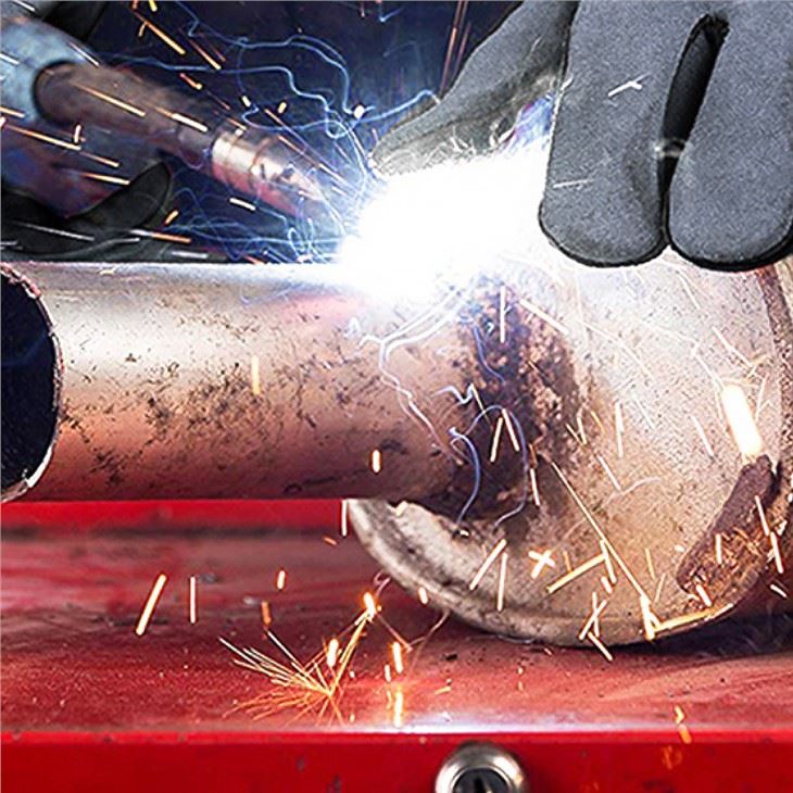 Black Cow Two-Layer Leather Heat Resistant Work Welding Gloves
